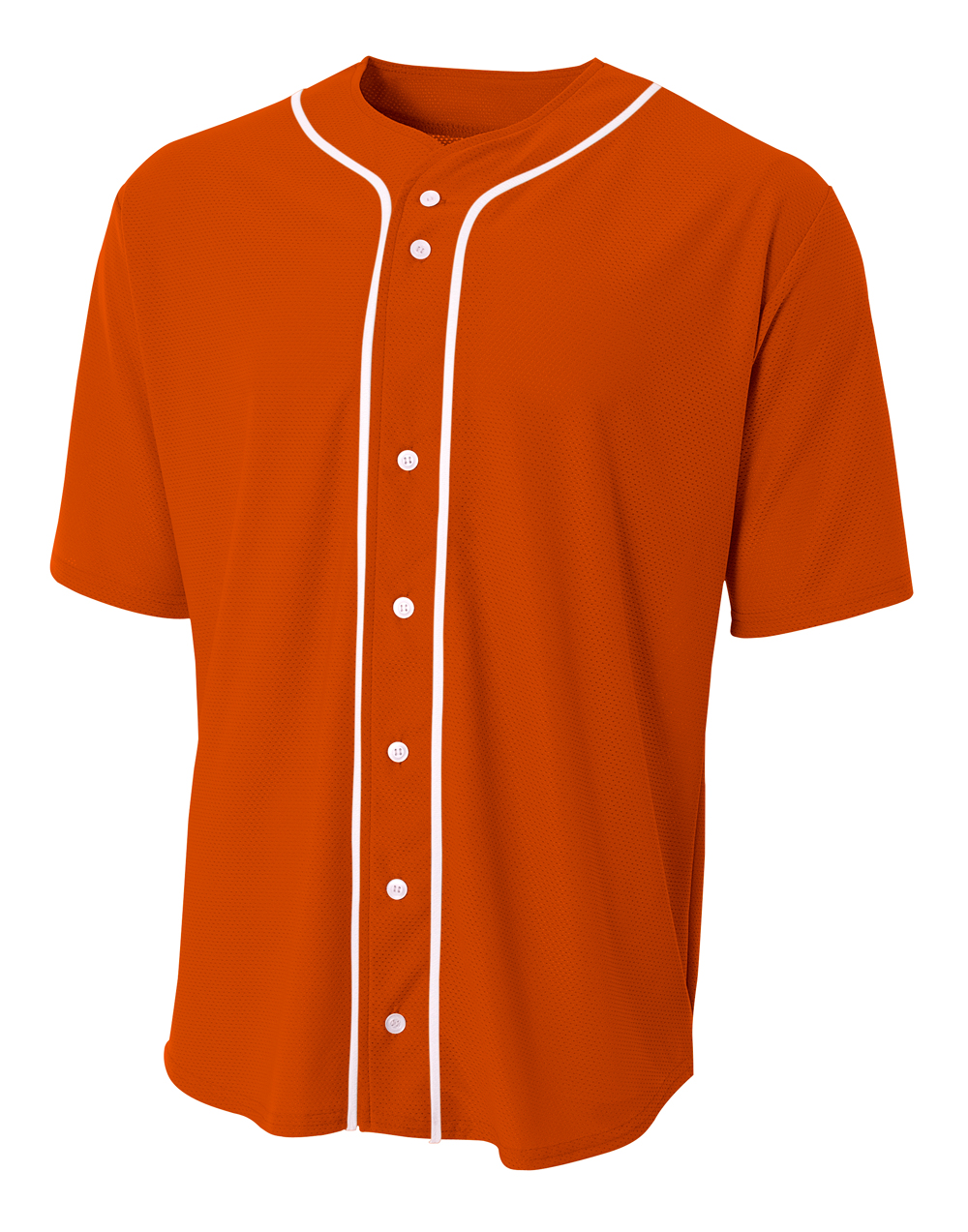 A4 Youth Short Sleeve Full Button Baseball Jersey